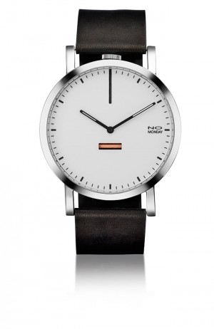460系列設計師錶 - 黑,白/拋光